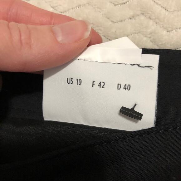 Akris Punto Black Career Pencil Skirt Lined 10 Dark Academia Straight Mini - Picture 4 of 8